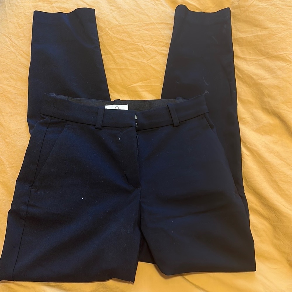H&M black mid rise work slacks, women’s size 4 / eur size 36
